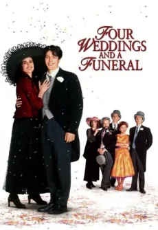 Portada de la película Cuatro bodas y un funeral (1994) (1994), una Película disponible para ver online en alta definición.