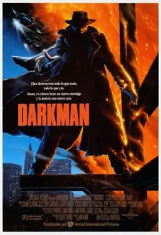 Portada de la película Darkman (1990) (1990), una Película disponible para ver online en alta definición.