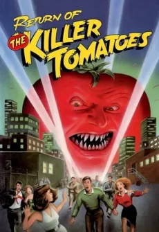 Portada de la película El retorno de los tomates asesinos (1988), una Película disponible para ver online en alta definición.